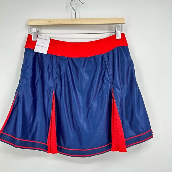 NWT Nike Court Dri-FIT Slam Women's Tennis Pleated Mini Skort Skirt Blue Large - Picture 3 of 5